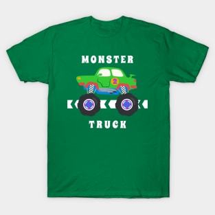 Vector illustration of monster truck with cartoon style. T-Shirt